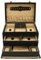 Windrose Schmuck-/ Uhrenkoffer Ambiance/schwarz (Leder) - Hochwertige Handarbeit - Breite 31 cm - Leder