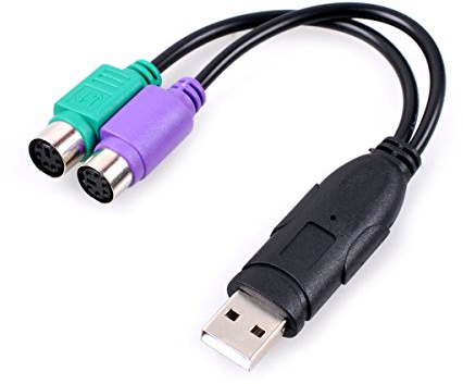 UCEC PS/2 to USB Adapter Converter for PS2 Keyboard Mouse