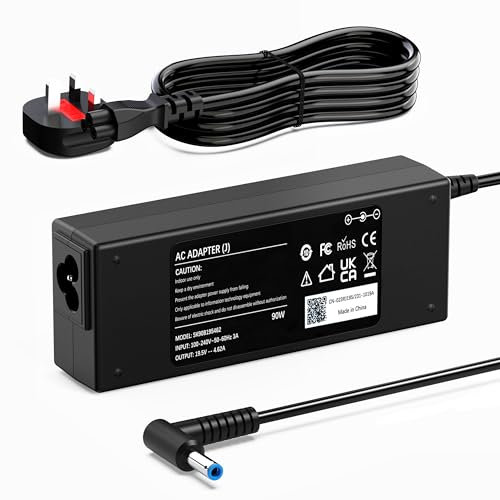 Laptop Charger Compatible With HP 250-G7 250-G6 G5 G4 350-G2, EliteBook 820 830 840 850, ProBook 430 440 450 G3 G4 G5 G6 G7, Chromebook 11 14 for 90W /65W/45W AC Adapter Power Supply 4.5x 3mm