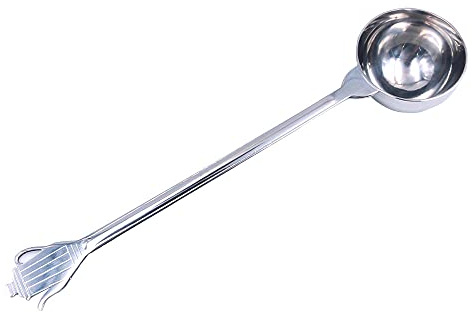 ANCLLO - Cucchiaio dosatore per caffè espresso, in acciaio inox, 10 g, per caffè macinato, sale da tè e sale con fondo pressato