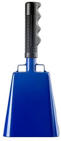 Musfunny Cow Bells Noise Makers: Blue Loud Cheering Cowbells with Handle