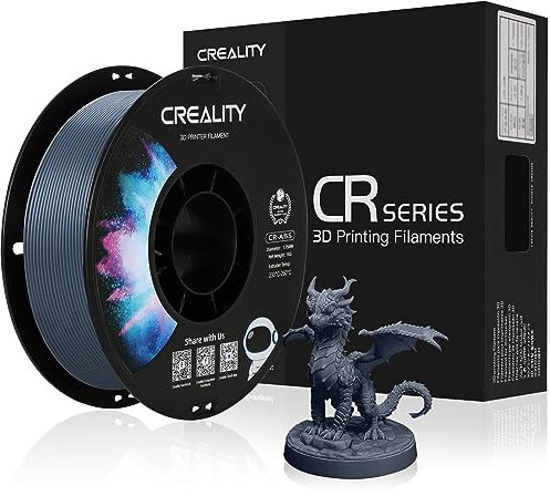 Creality ABS Filament 1.75 mm, Officiel 3D Druck Filament ABS, Sans Nœuds, Forte Liaison et Surplomb, Précision Dimensionnelle +/- 0,03 mm, Bobine de 2,2 lbs/Bobine (Grau)