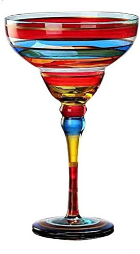 BYYLECL Mundgeblasene Cocktailgläser aus Margarita-Glas, 270 ml, für Paare, Margarita-Party, echtes Rot