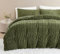AShanlan Flanell Bettwäsche 135x200 Grün Olivgrün Winter Warme Flauschig Biber Bettbezug 2 Teilig Superweich Fleece Samt Deckenbezug mit Reißverschluss und Kissenbezug 80x80 cm