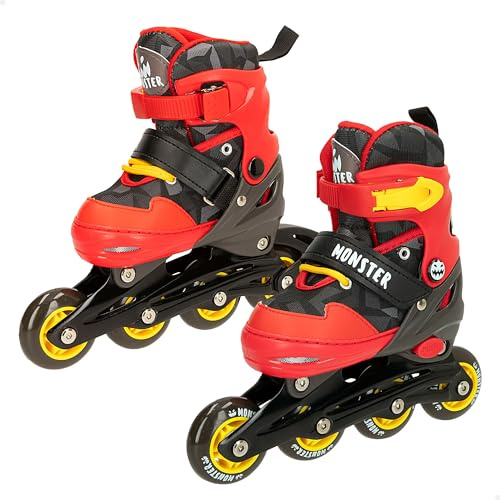 COLORBABY CB Riders, Patines en línea, Ajustables, Talla S 28-32, Diseño Fantasmas, Ajuste Seguro y cómodo, Freno Trasero de Seguridad, Tamaño Ajustable, optimos para Principiantes (47558)