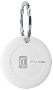 Cellularline TRACY - Trova oggetti compatibile con Apple iOS Find Me - Batteria sostituibile (durata 1 anno) - Resistente a polvere ed acqua fino ad 1 m di profondità - Confezione con 1 TRACY - Bianco