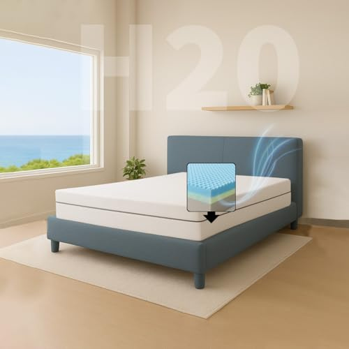 Comfy Line - Materasso Singolo 95x190 in Memory Foam h 20 cm. A 7 Zone Differenziate Ortopedico. Rivestimento Cotone Fresco e Traspirante. Made in Italy 100%