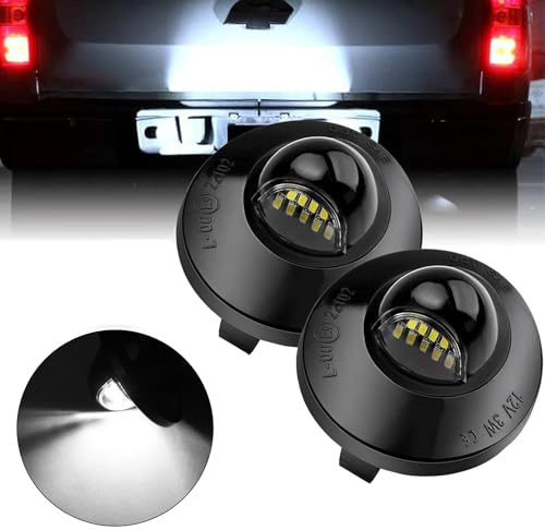 BHZNGD 2X felfri registreringsskyltbelysning, kompatibel med Ford F-150 F-250 F-350 F-450 F-550 Super Duty Ranger Bronco Explorer Excursion Expedition