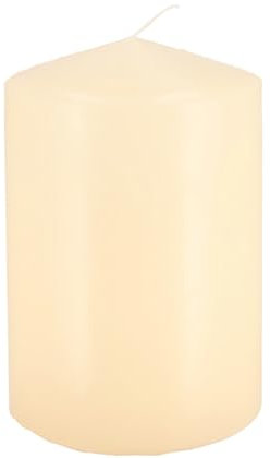 VOSTEEN 6X Stumpenkerze 150/98mm Ø Creme - Kerzen Lange Brenndauer getaucht und mit Brandschutz - Blockkerzen Taufkerze Rohling