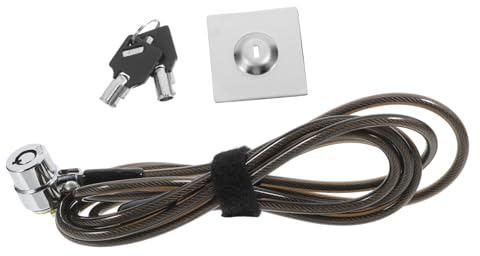 FUNNETOYU Câble Antivol pour Ordinateur Portable 1,9 M avec Cadenas en Alliage de Zinc et Acier Inoxydable, Protection Renforcée pour Bureau et Dortoir