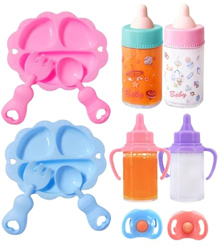 Kixolazr Biberon Jouet pour Bébé, Accessoires d'alimentation Imitation Bébé, Ensemble de Jeu d'alimentation Imitation , pour Anniversaire Crèche Maison Jardin d'Garçons Filles