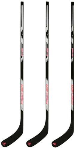 Fischer 3-Pack W150 Wood Hockey Sticks - Senior | 70 Flex, P92 Curve | 3 Pack - Black/Orange (Right)