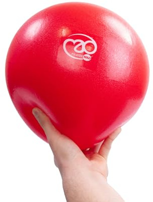 Fitness Mad Exer-Soft Stability Ball, Soft Pilates Ball, 3 Sizes: 7”, 9” & 12”, Mini Gym Ball for Pilates, Yoga, Core Training and Physical Therapy (9, Red)