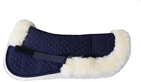 Engel Germany semisottosella Pelle di Agnello cottone Azzurro Blu Pelliccia Naturale Taglia L (Sakis 2) dai Colori Vivaci: da Abbinare a 12 Colori di Pelliccia di Agnello!