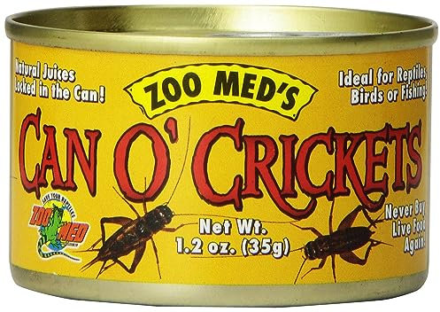 Zoo Med Can O' Crickets 35g, Pack Futterinsekten, Grillen für Reptilien und Amphibien