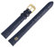 MARBURGER Uhrenarmband 12mm Leder Blau Gold Alligator Prägung Mit Naht - Montage Set 5281250000220