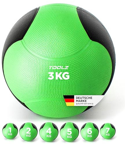 TOOLZ 3 kg Medizinball für effektives Krafttraining - Medicine Ball für das Schnellkraft-, Explosivkraft- und Kraftausdauertraining - 1-7 kg