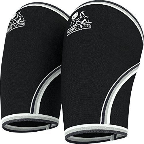 Nordic Lifting Elbow Sleeves (1 Pair) Support & Compression for Weightlifting, Powerlifting, CrossFit & Tennis - Best 5mm Neoprene Sleeve - Both Women & Men 1 Year Warranty