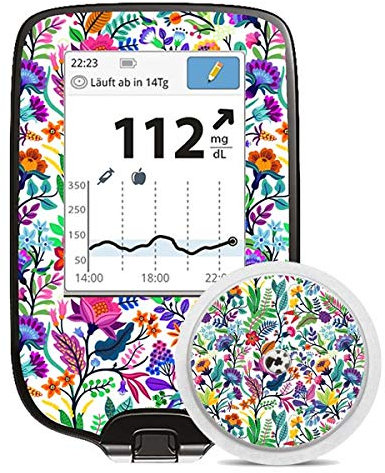 Diasticker Freestyle Libre Messgerätsticker (Happy Flowers)