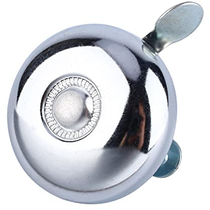Tyenaza Sonnette de vélo, Sonnette de vélo à l'ancienne, Anneau en métal rétro, Guidon de vélo, klaxon Fort, Alarme sonore Silve