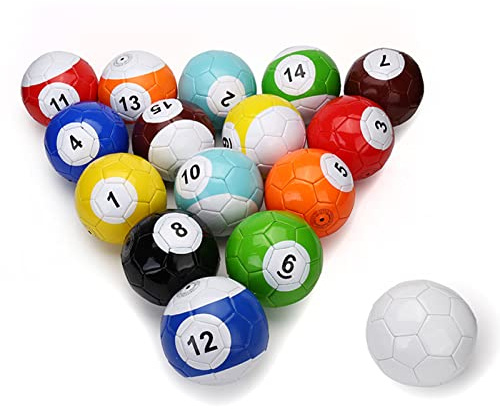 NENGGE Biliardo Snook Pallone da Calcio Calcio Set Completo Gigante Snookball Snooker Street Game Sport Giocattolo Palla da Biliardo 16 Pezzi Palloni da Biliardo Palloni da Allenamento Set,15CM