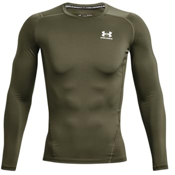 Under Armour UA HG Armour Comp LS - Long Sleeve - Tops - Marine OD Green/White - Size: XXL