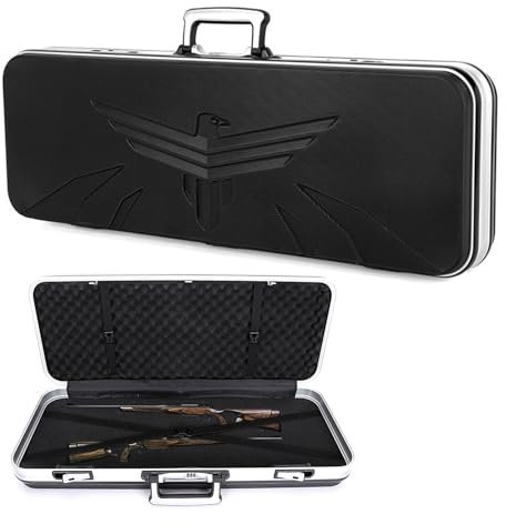 QMZDXH Waffenkoffer Gewehr-Hartschalenkoffer pistolenkoffer,Gewehrkoffer Zahlenschloss und Vorhängeschloss,Präzisions-Hart Gewehrkoffer Langwaffen Aluminium-Pistolenkoffer Jagdkoffer 65 * 30 * 12cm