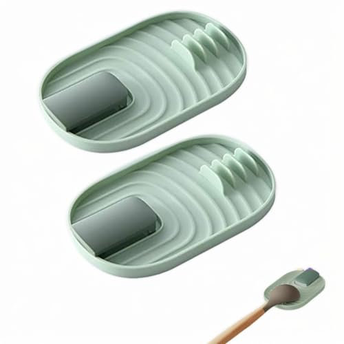 UOPMQGB 2 pezzi di rack per cucchiai da cucina, rack multifunzionale per utensili da cucina, rack per coperchi di pentole, rack per cucchiai, rack per coperchi di pentole e rack per posate