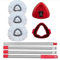 Sgizoku Cabezales de mopa de Repuesto compatibles con Viledar EasyWring and Clean Turbo Classic/Turbo Smart/Turbo Spin,4Cabezales de Mopa dRecambio +1Cepillo +1Base +1Palo