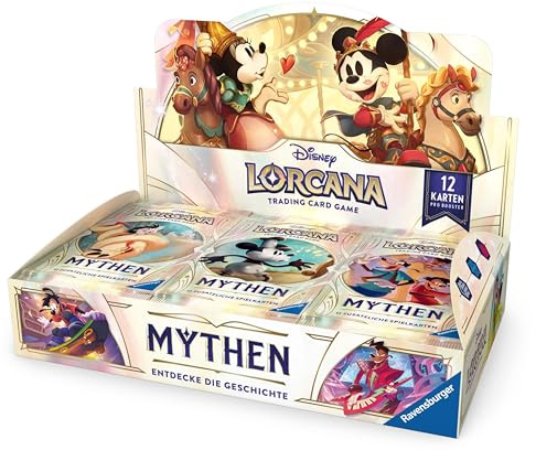 BB-Toy-Trades Lorcana Mythen - Display Box mit 24 Booster Packs - DEUTSCH - Sammelkarten NEU & OVP Toploader