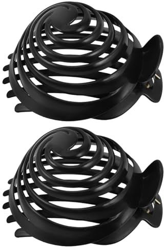 Healeved 2pièces Lot de Pinces à Chignon Forme de Dôme Pince Spirale Antidérapante pour Cheveux Femme Accessoire de Coiffure Quotidien