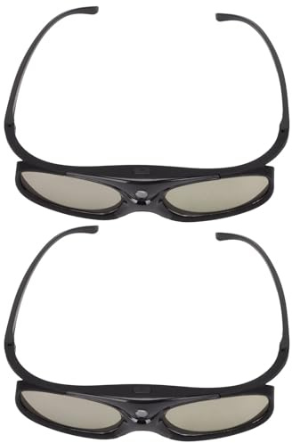 ERYUE Active Shutter 3D-glasögon Förbättra Din Upplevelse med DLP Link-projektor, 2 144Hz-glasögon för 3D DLP-projektorer