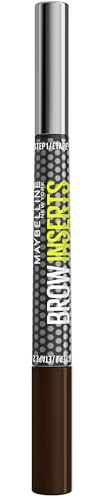 Maybelline New York Lápiz de Cejas 2en1 Brow Inserts, Rotulador Punta Triple y Gel, Rellena y Aporta Volumen, Resiste Hasta 36H, Acabado Natural, Waterproof, Tono: 4.5 Ash Brown, 1.25ml