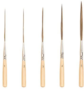 Pinceles largos para delineador, 5 pinceles de pelo de oreja de buey para rellenar esquinas de acuarela, marcado, delineado de pintura, arte fino