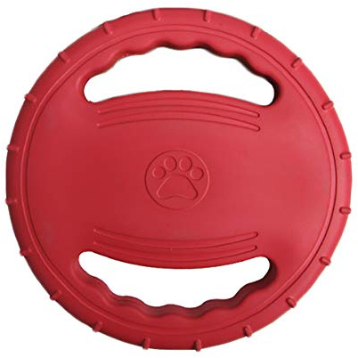Juguete duradero para perro, flotador casi indestructible, disco volador para perros, grande para perros medianos a grandes, DT101A, rojo 8 pulgadas