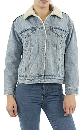 Levi's Ex-Boyfriend Sherpa Trucker Veste Femme, Strangerways, XL