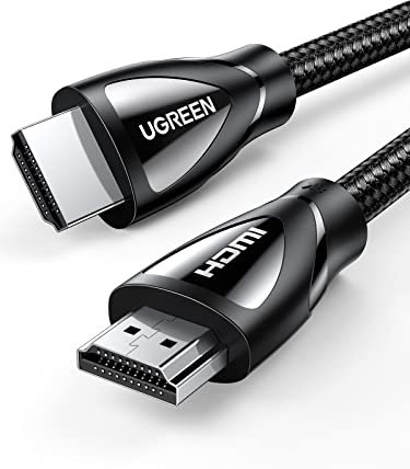 UGREEN HDMI 2.1 Cable 8K 4K 1440P@120/144/165/240Hz 48Gbps Ultra High Speed Lead eARC Dolby Atmos Vision HDR HDCP 2.3 Compatible with PS5/4 Xbox Series X/S TV Soundbar Laptop Monitor PC DVD Player(2M)