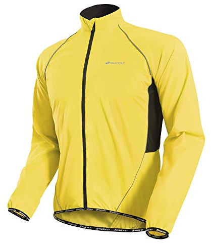 NUCKILY Chaqueta de ciclismo multifuncional para hombre, cortavientos, chaqueta para correr, resistente al viento, impermeable, transpirable, protección contra los rayos UV, para correr, senderismo
