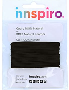 INNSPIRO CORDÓN DE Cuero Redondo Negro 2 MM x 5 Metros