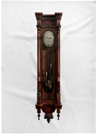 3dRose A Cherry Wood Antique Clock in Box Form with spindles 22x30 Bath Hand Pool Towel