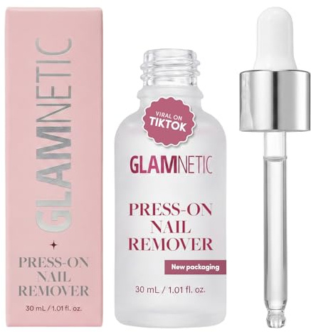 Glamnetic Press On Nail Remover | Odorless, No Acetone, Gentle Press-On Nail Remover Serum for Fake Nails | 30 ml/1.01 fl. oz.