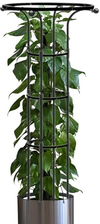 Obelisco de jardín para plantas trepadoras, inoxidable, metal recubierto de plástico, soporte para plantas, torre de jardín, ayuda para enredaderas para interiores, planta en maceta, jaula de tomate,