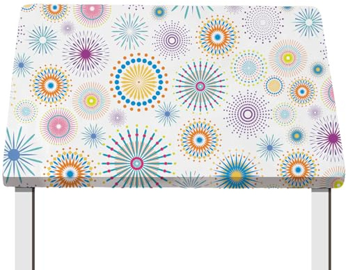 CREATCABIN Mantel Elástico Rectangular, Impermeable, Lavable, Reutilizable, A Prueba de Derrames, Antiarañazos, Ajustable, de 4 pie, para Camping, Picnic, Fiesta, Barbacoa, Comedor, Cena, Boda, 48x30