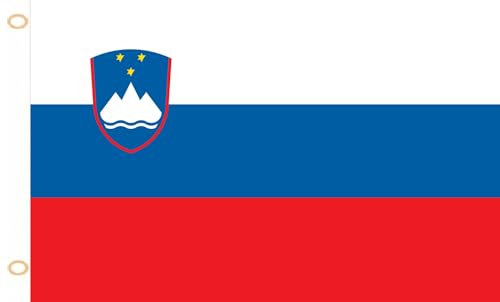 Bandera de Eslovenia, 90 x 150 cm, bandera nacional de Croacia con ojales, resistente a la intemperie y a los rayos UV