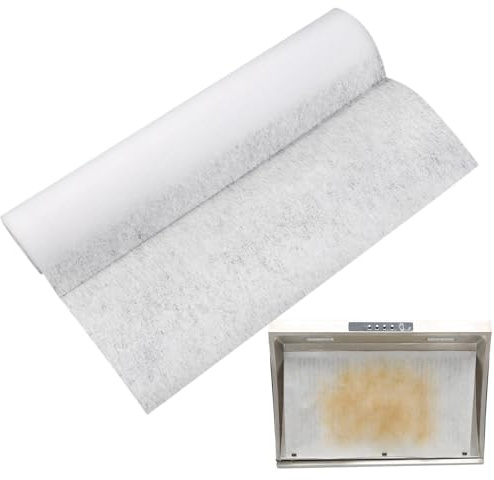 Reemplazo del filtro de grasa no tejido: rodillo de barrera de bloqueo de aceite, almohadilla de revestimiento extractor | Capa de conducto de cocina transpirable, película de