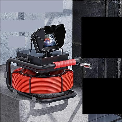 Telecamera Ispezione Tubi Telecamera di ispezione del tubo fognatura, scheda da 16 GB DVR IP68 Scarico 17 / 23MM Endoscopio industriale della conduttura fognaria con monitor video 4.3(20m,22MM-NO DVR)