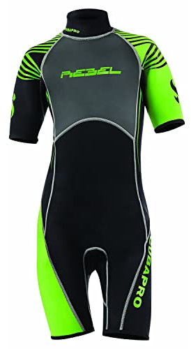 SCUBAPRO Unisex-Adult Rebel Shortie Kids 2,5 mm Kinder Shorty (L) Neoprenanzug, Schwarz, L