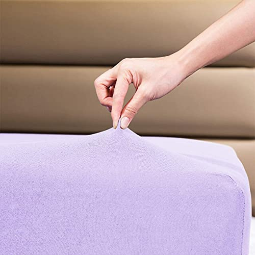 Family Bedding Deep Fitted Sheet, Stretch Jersey Cotton, Lilac, Super King