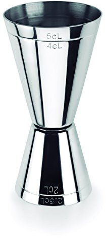 Lacor Dual Cocktailmass 2/4-2,5/5CL, rostfritt stål, grå, 10 x 5 cm