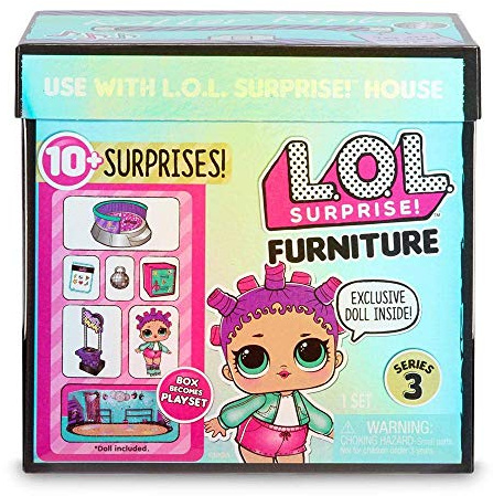 L.O.L. Surprise, Poupée avec mobilier - coffret décor, 1 Poupée 8 cm, mobilier, accessoires, fonction eau surprise, Modèles aléatoires à collectionner (série 3), jouet pour enfants dès 3 ans, LLUC8